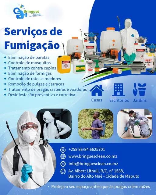 Bringues Clean — Serviços de fumigação